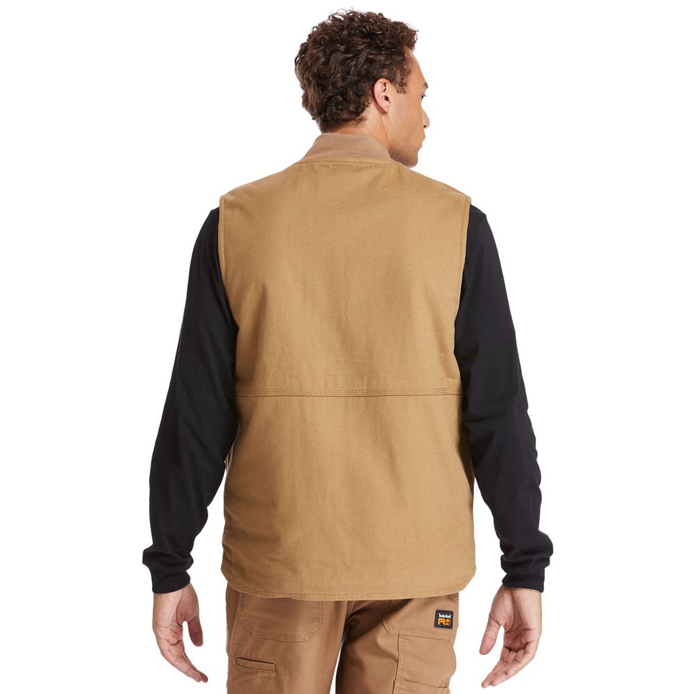 Timberland Mens Vests PRO® Gritman Lined Canvas - Brown - India OF5089734